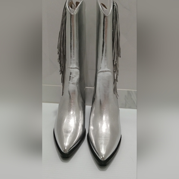 BILLINI Cowgirl Boots ANDE Silver Fringe 🔥❤️🩶 Women's Size 7 NEW - Picture 8 of 16